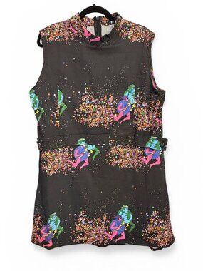 Nooworks Cosmic Ladies Airliner Dress Colorful Space A-Line Size 2X